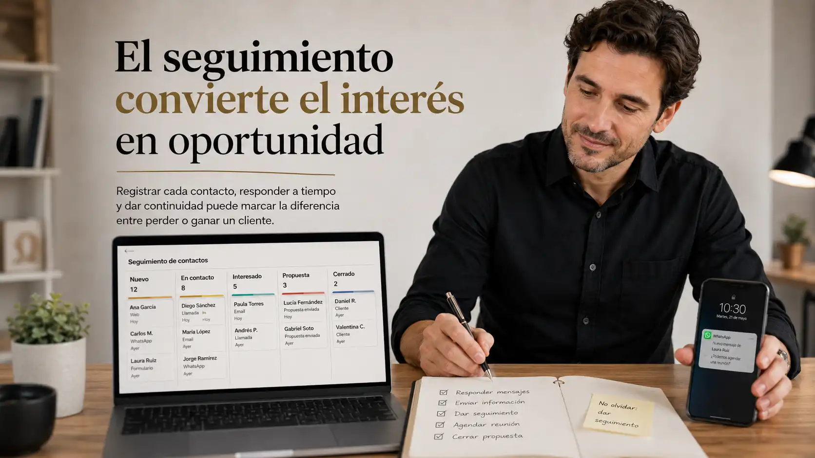 El seguimiento convierte el interés en oportunidad