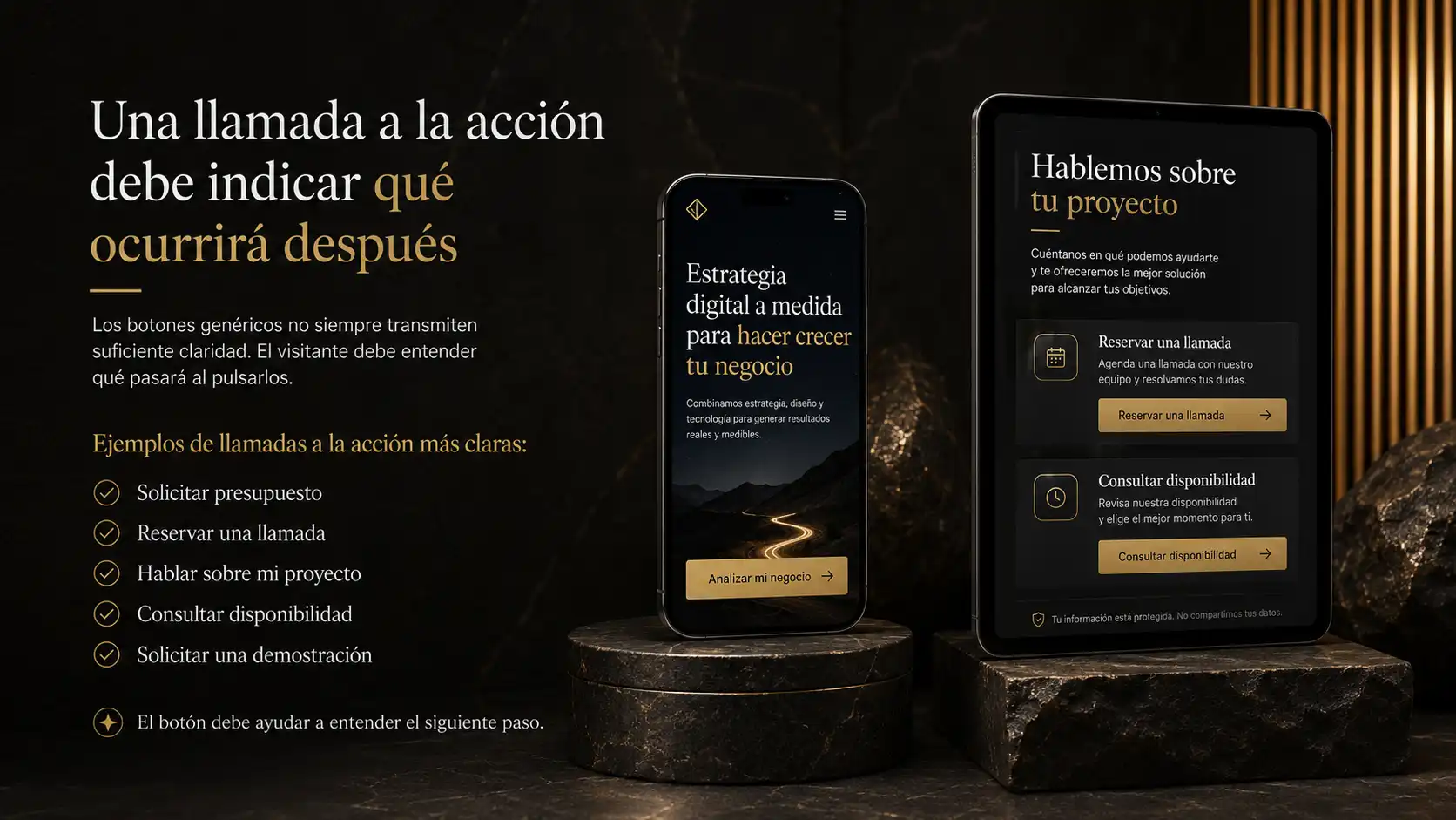Una llamada a la acción debe indicar qué ocurrirá después