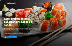 Diseño de página "OnePage" para la empresa WeloveSushi