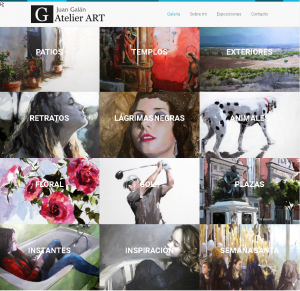 Diseño de página "OnePage" para Atelier Juan Galán
