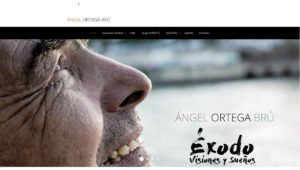 Diseño de página web, para el artista "Ángel Ortega Brú"