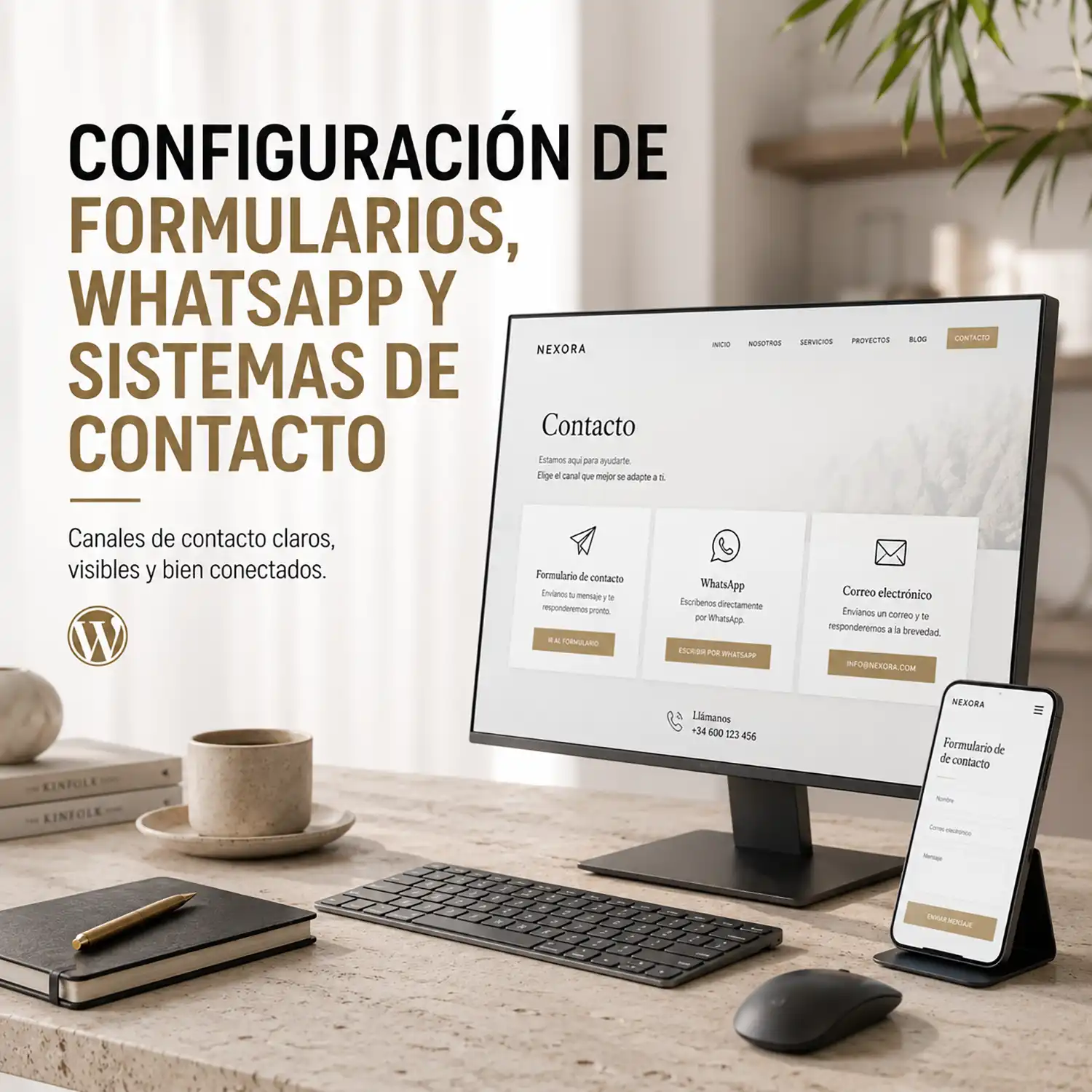 Configuración de formularios, WhatsApp y sistemas de contacto 1