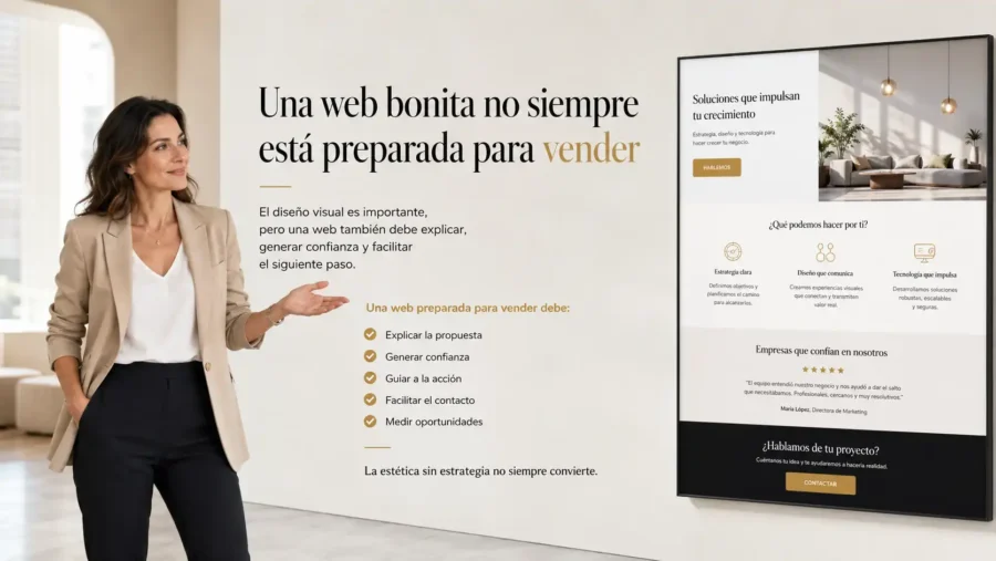 Una web bonita no siempre está preparada para vender